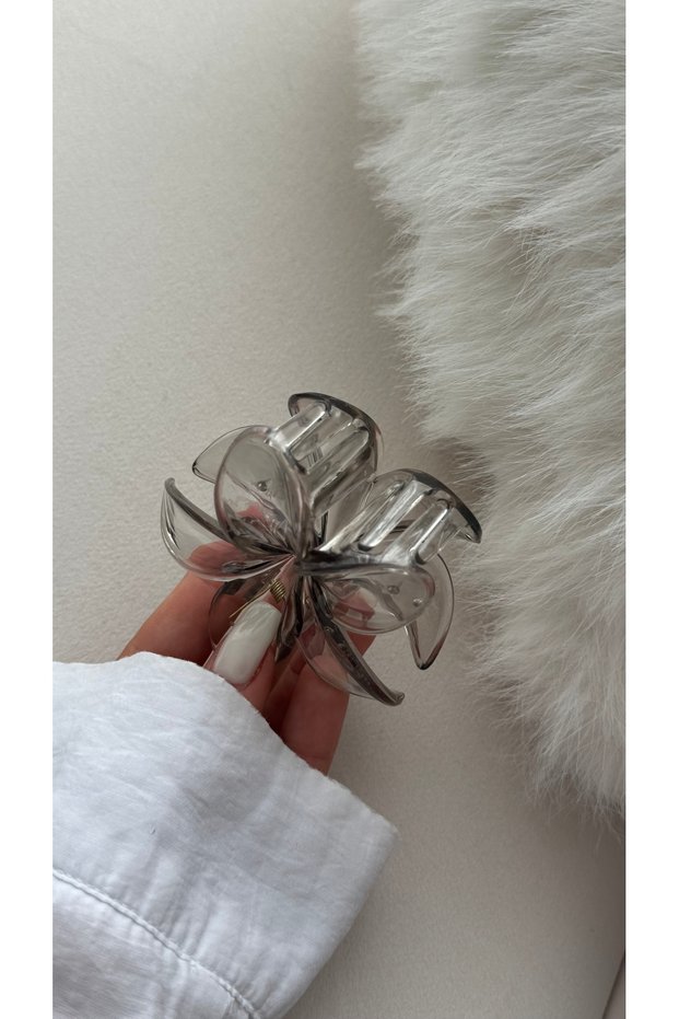 Women's Lotus Flower Hair Clip Transparent Model Clip-On Hairpin - Accessory