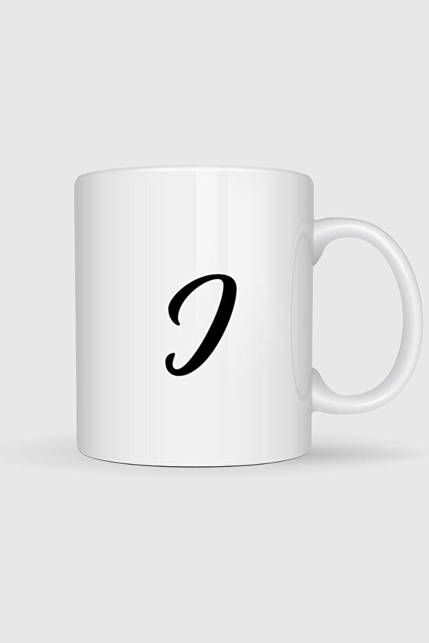 Letter J Printed Mug