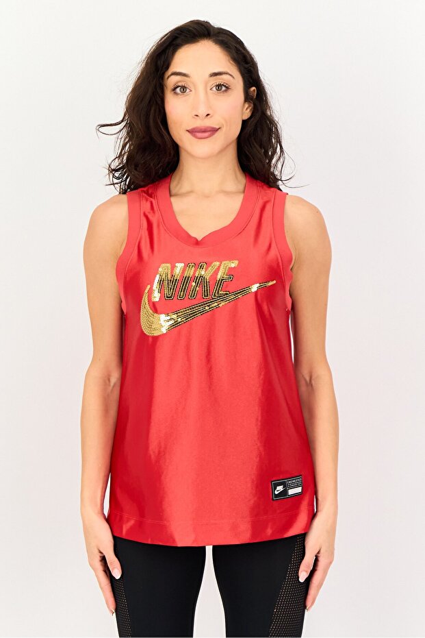 Women Sportswear Fit Sleeveless Training Top, Red