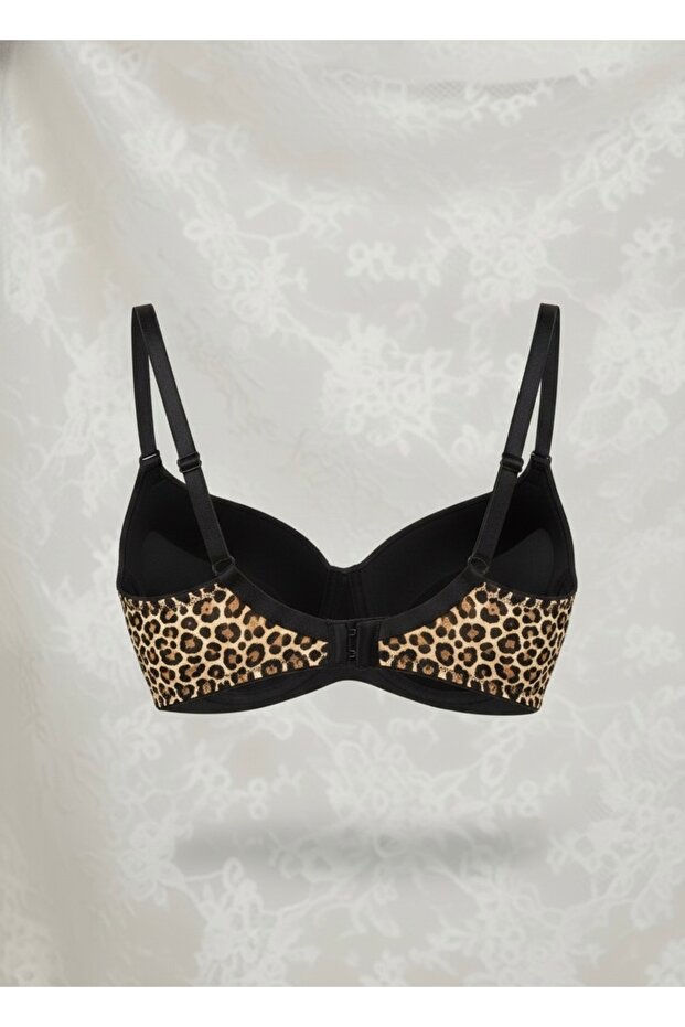 Silicone Supported Leopard Pattern Bra - 3