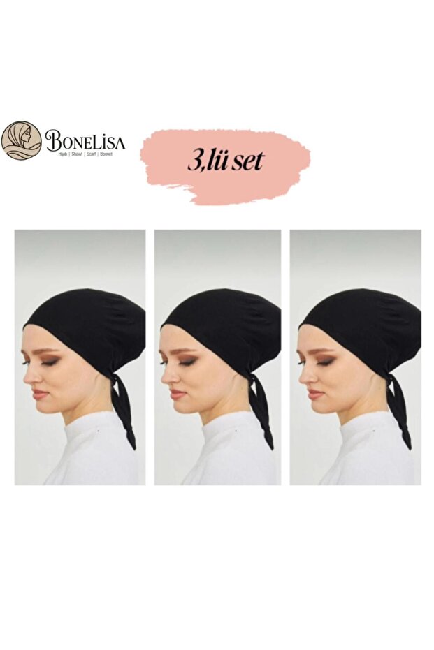 3-Piece Combed Cotton Bonnet