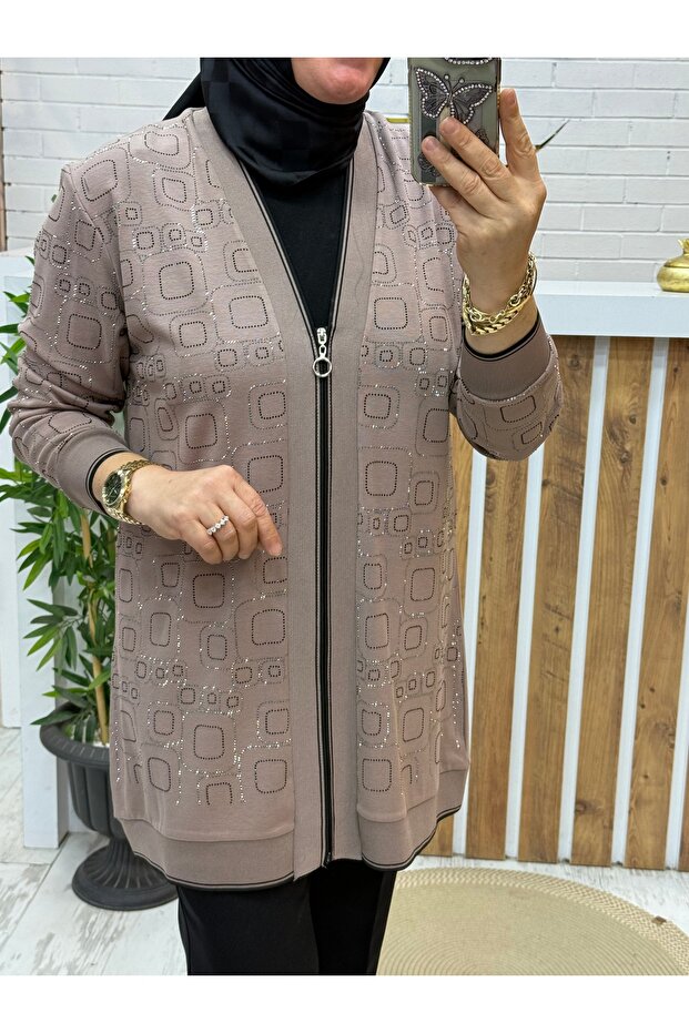 TAŞLI ÇELİK ÖRME CEKET - 4