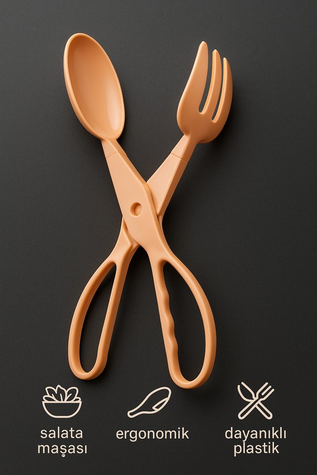 Scissor Type Salad Tongs – Durable Plastic Salad Serving Tongs with Ergonomic Grip