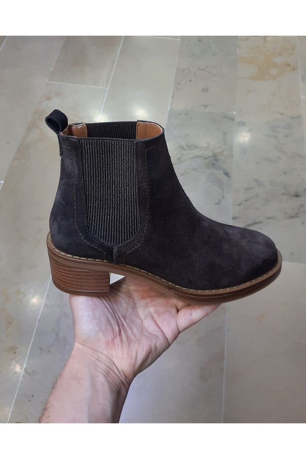 Women's Genuine Suede Leather Orthopedic Non-Slip Rubber Sole Stylish, Comfortable, Daily Wear Booties