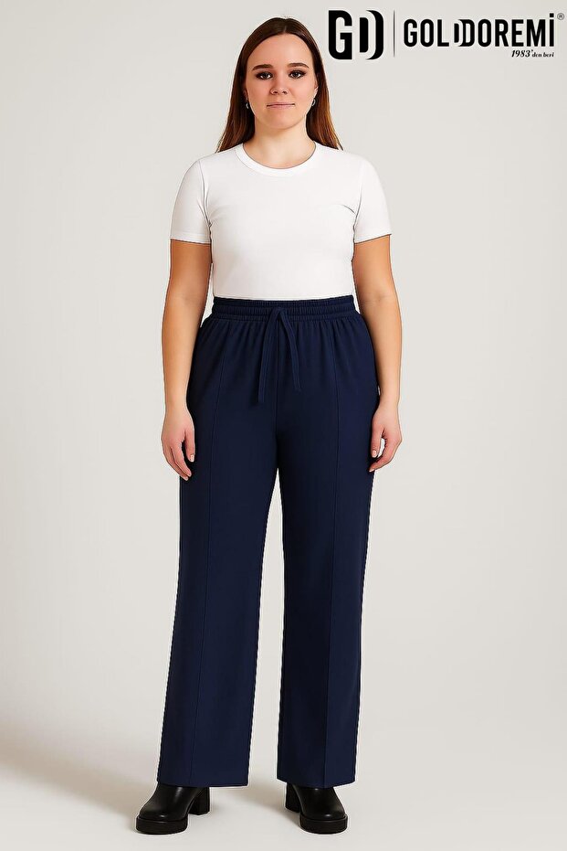34-030 Women's Modal piped Wide Leg Pocketed Sweatpants