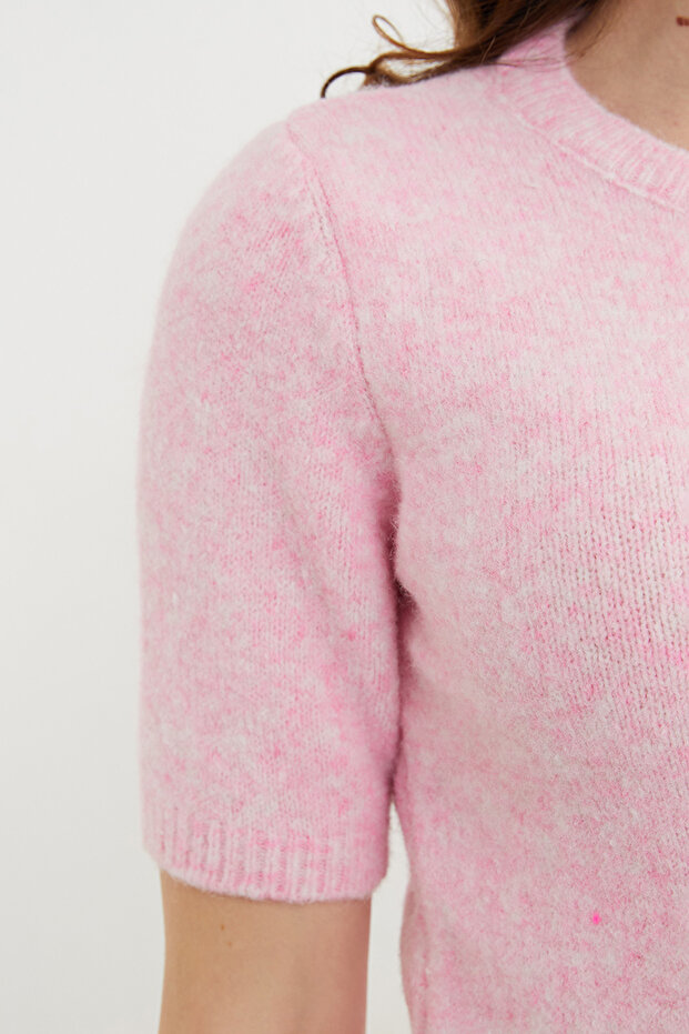 Basic Bisiklet Yaka Kısa Kol Triko Kazak - 6