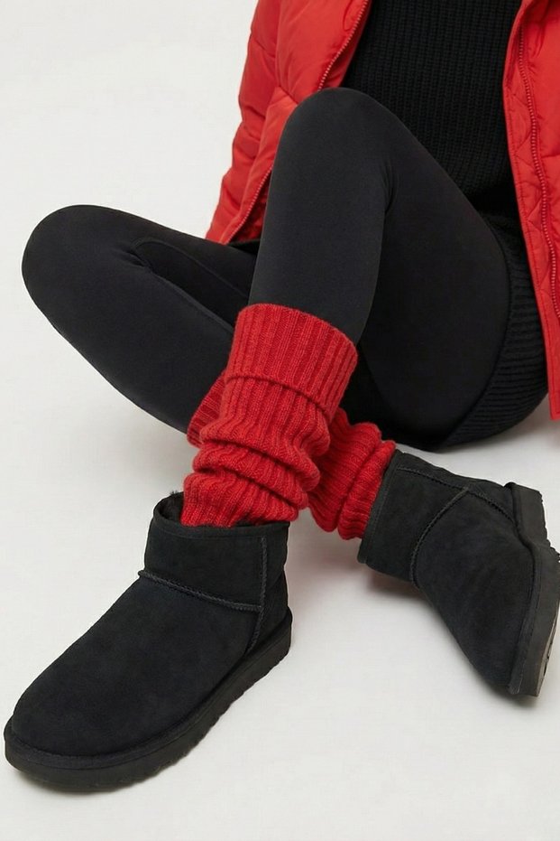 Premium Winter Thick Knitted Knitwear Leggings Socks 100% Acrylic Leg Warmer Foot Warmer