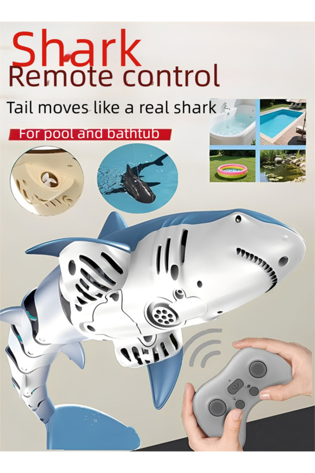 Interactive Remote Control Shark - Lifelike Movement for Water Fun & Kids’ Playtime