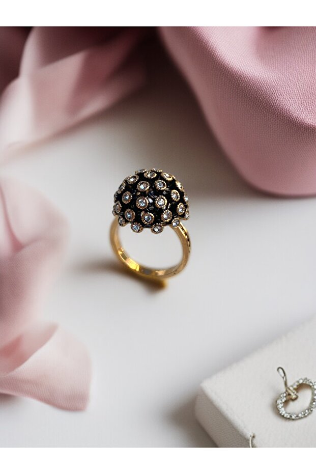 Zircon Stone Round Authentic Ring - 1