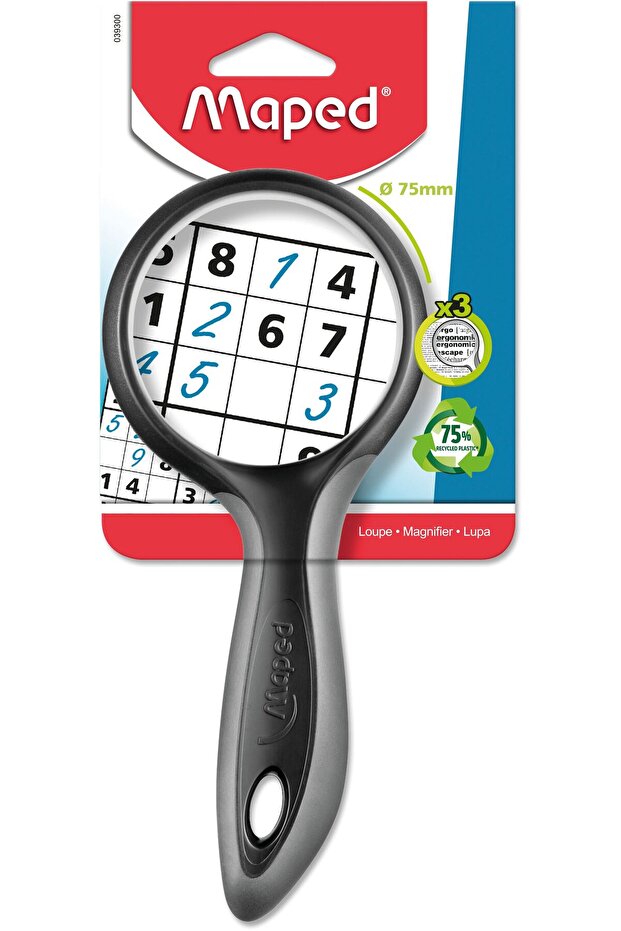 عدسة مكبرة يدوية كبيرة - 75 مم - 1