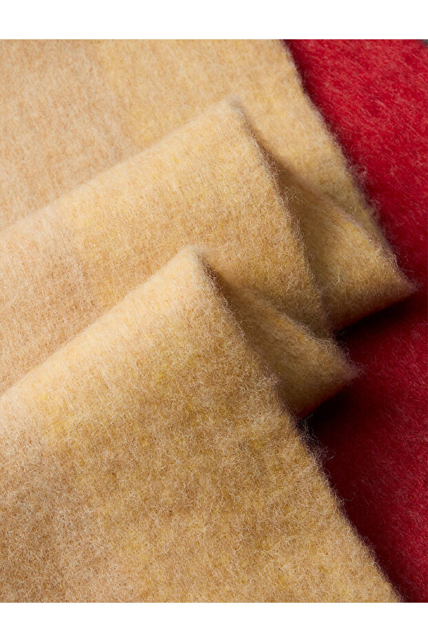 Erkek Patch Brushed Checked Atkı - 2