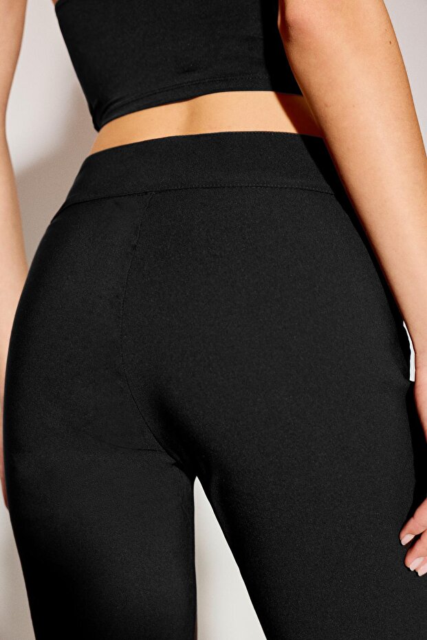 Orta bel çan paça pantolon - 4