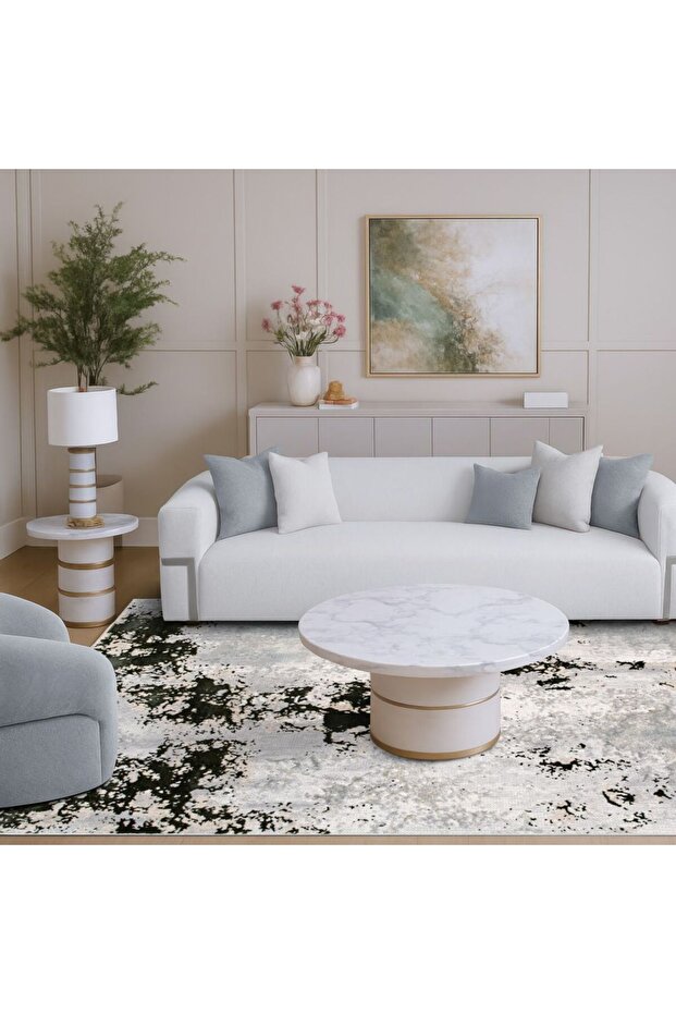 Harmony Modern Distressed Rug Area Rug Floor Covering 240x340cm-Olive Green 231200400427 - 7