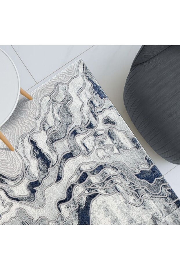 Harmony Modern Abstracts Rug Area Rug Floor Covering 240x340cm-Blue 231200400442