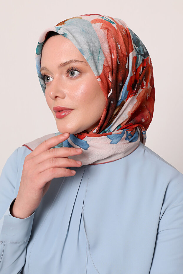 Dream Flower Pattern Summer Scarf - 3