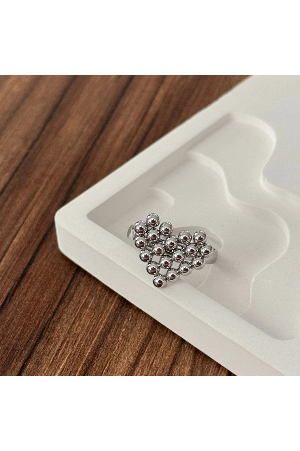 Heart Bead Ring - Adjustable - 1
