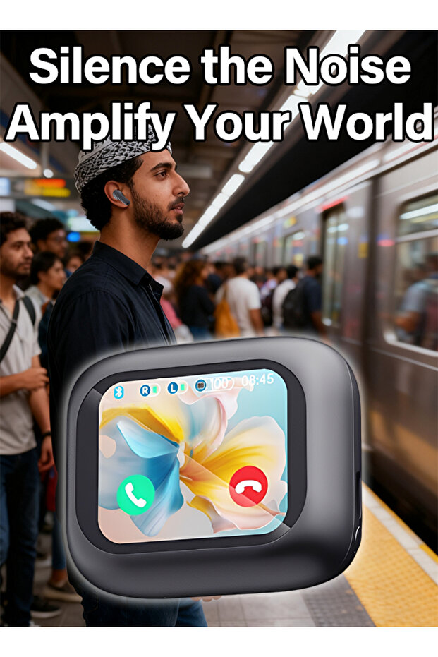 Smart Bluetooth Earbuds: Touchscreen Control, ANC & On-the-Go Language Translation