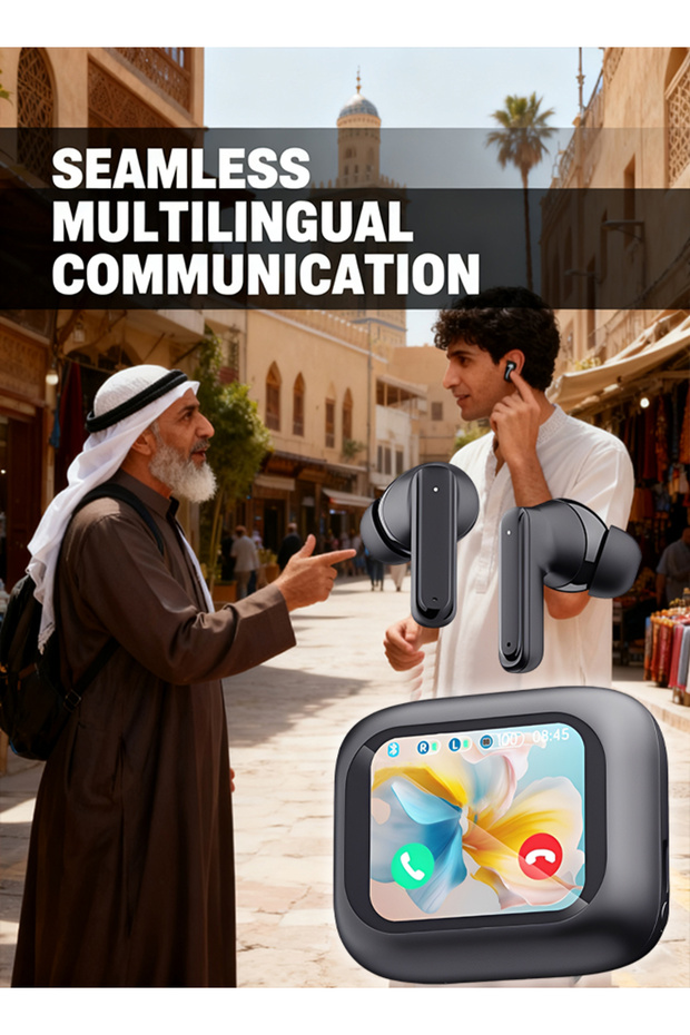 Touch Control Bluetooth Earbuds – Active Noise Cancellation & Real-Time Translation