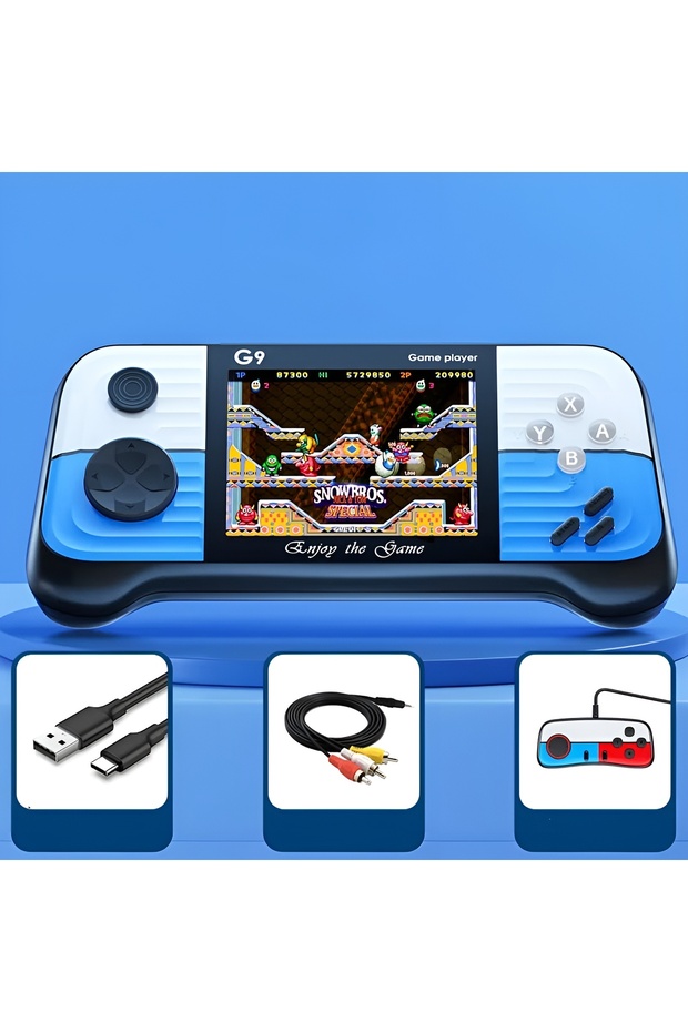 Portable game console with a 3.0-inch screen and 666 games; a portable game console with multiple classic games. - 3