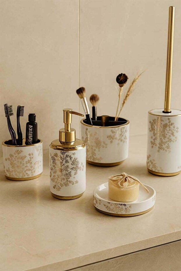 Primanova Eleanora Banyo Seti 5 Parça - Beyaz - 1