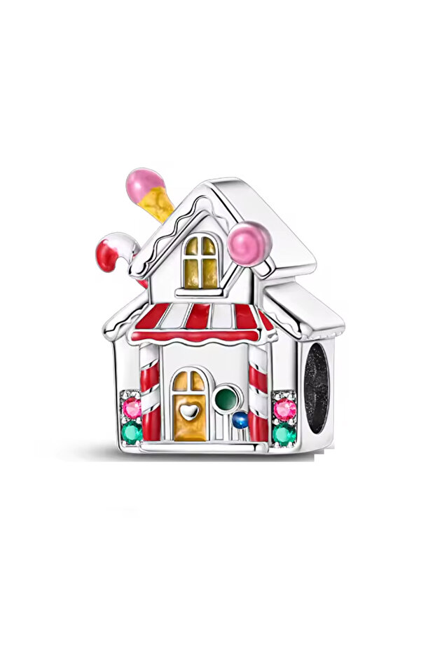 Candy Coated Christmas House Bead Charm