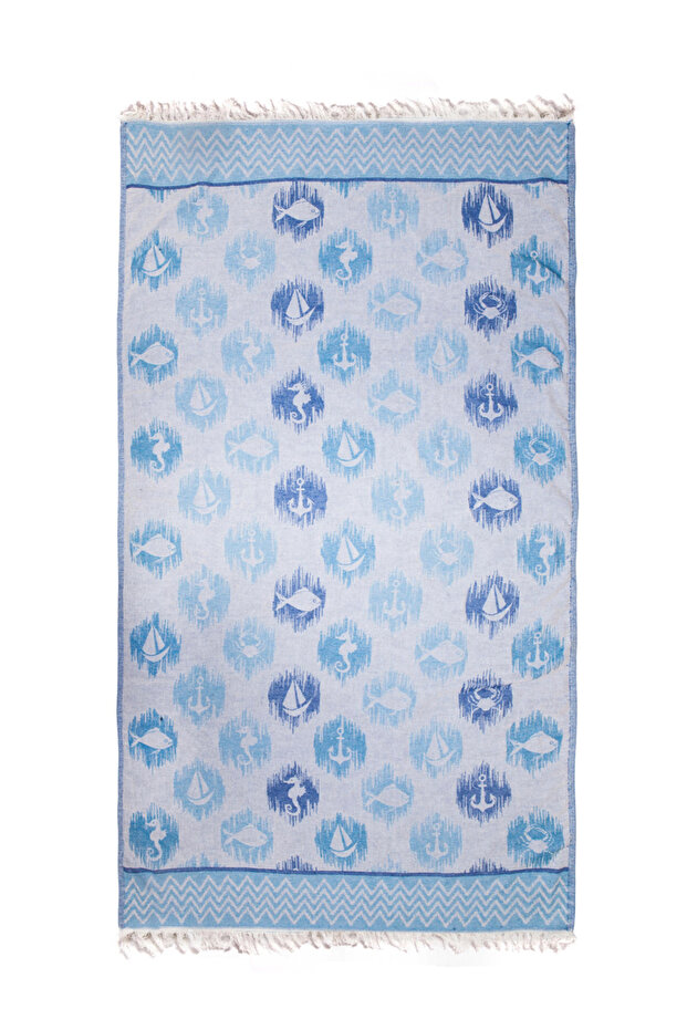 Anchor Design Printed Turkish Peshtemal