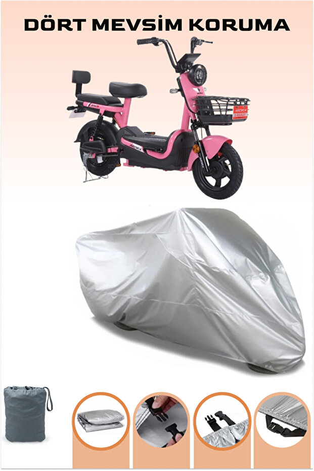 Grey Electric Motorcycle Arora Zr-3 Compatible Motor Tarpaulin, Full Protection