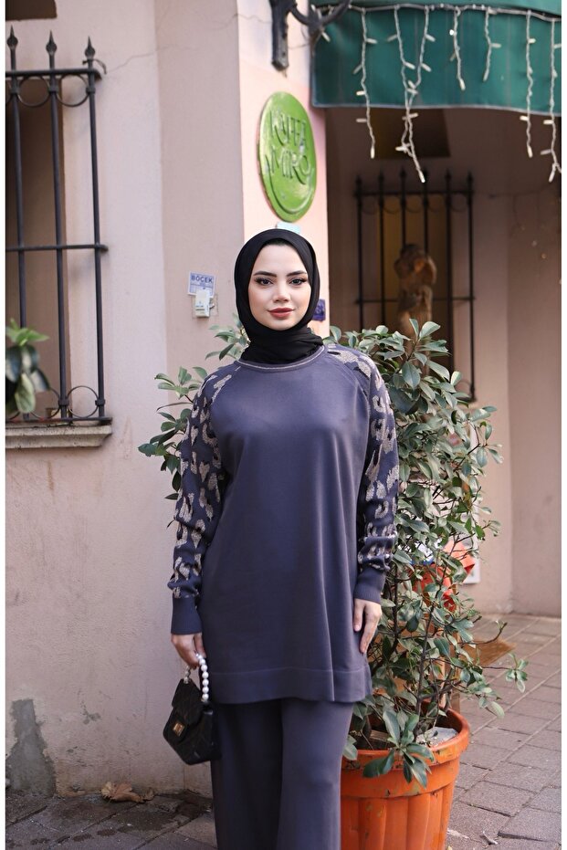 Leopard Patterned Mercerized Suit - 3