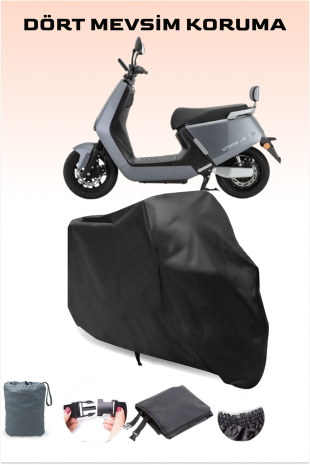 Black Modern Electric Motorcycle Mondial E-Mon Moneta Compatible Motorcycle Tarpaulin, Waterproof