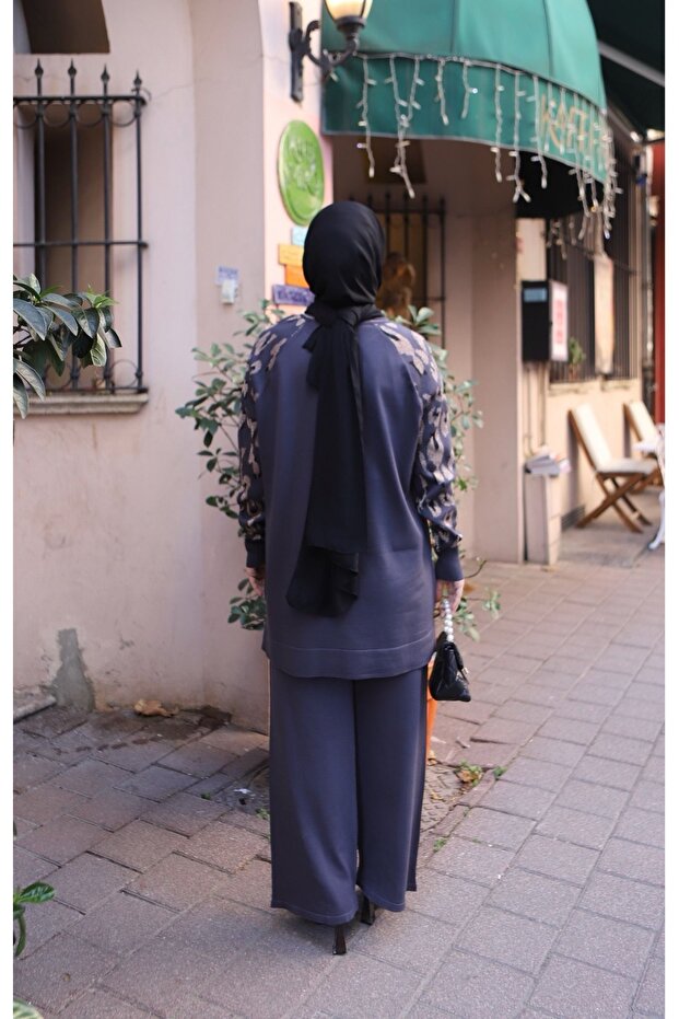 Leopard Patterned Mercerized Suit - 5