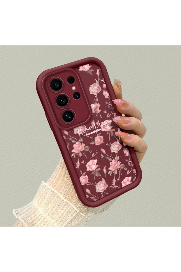 Samsung Galaxy S25 Ultra Compatible Flowers Anti-Drop Soft Silicone Phone Case