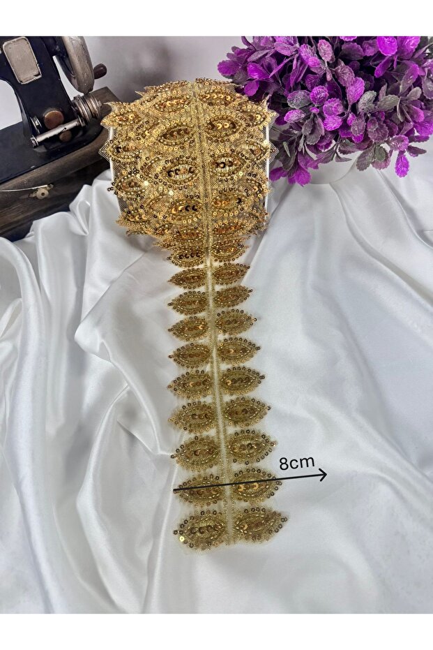 gold dantel şerit işlemeli - 2