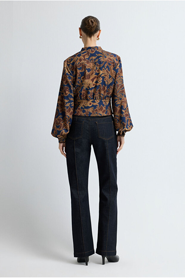 Kadın Önü Düğmeli Bluz - 5