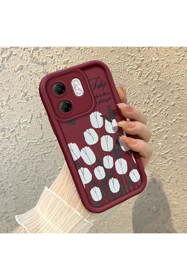 Infinix Smart 9 Compatible Flowers Anti-Drop Soft Silicone Phone Case