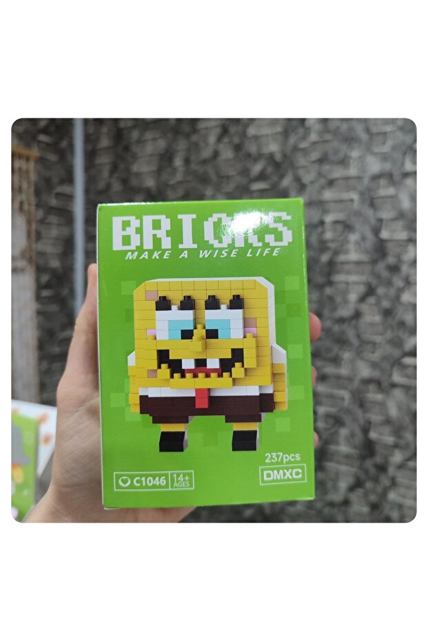 1 ADET Bricks Yılbaşı Temalı,Capybara,Pikachu,Süngerbop Yapı Oyuncak - 5