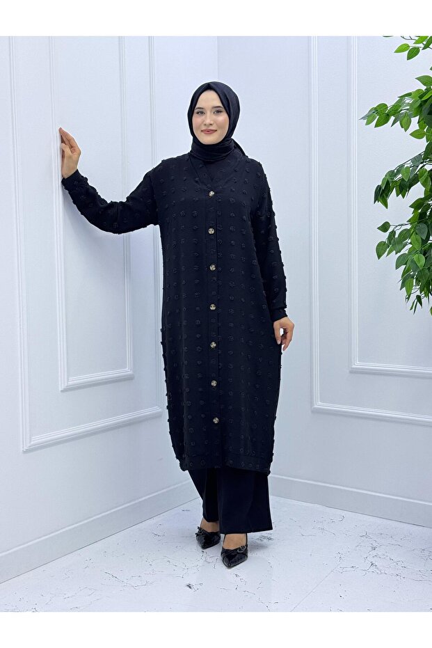 9876 puantiyeli hırka siyah - 3