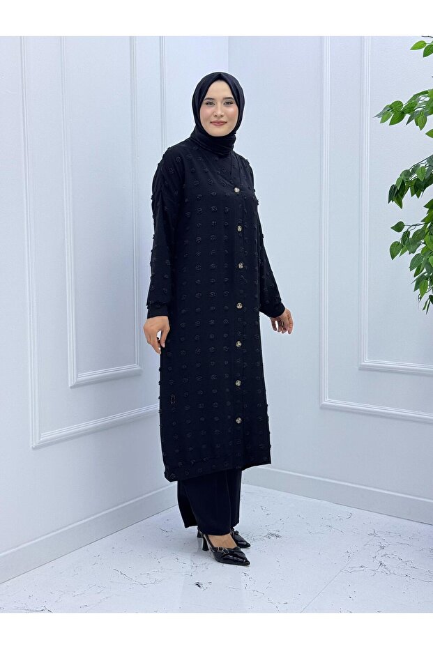 9876 puantiyeli hırka siyah - 2