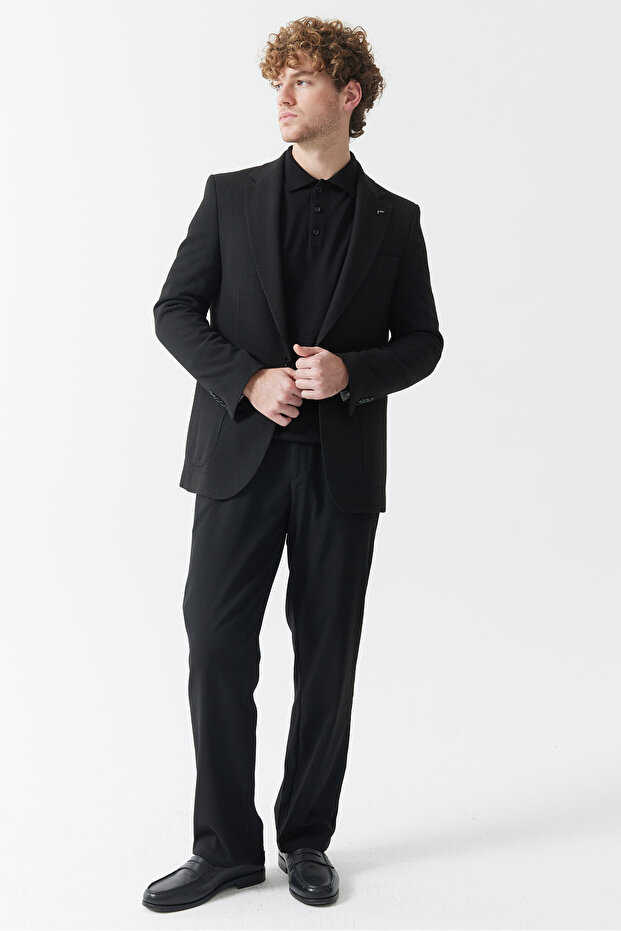 سترة بياقة أحادية للرجال - 7