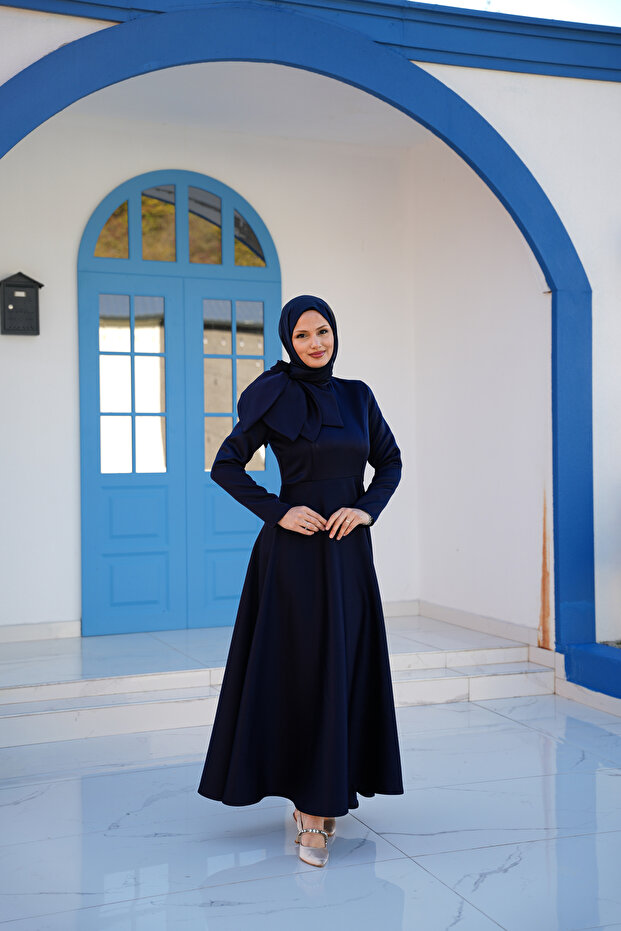 Rochie de seară Azade, bleumarin - 6