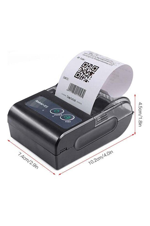 Mini Portable Thermal Printer Black - 6