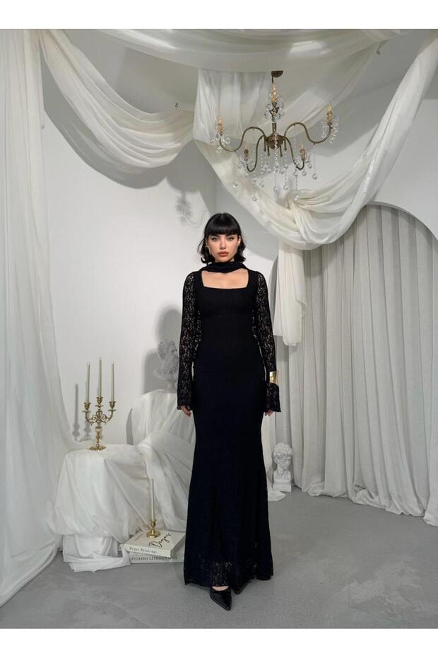 Olin Şallı Elbise - 6