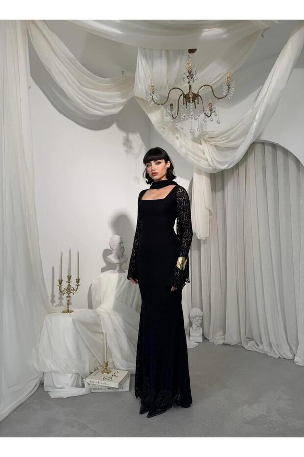 Olin Şallı Elbise - 3