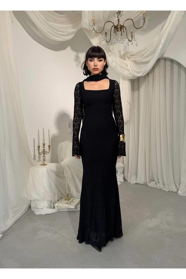 Olin Şallı Elbise - 1