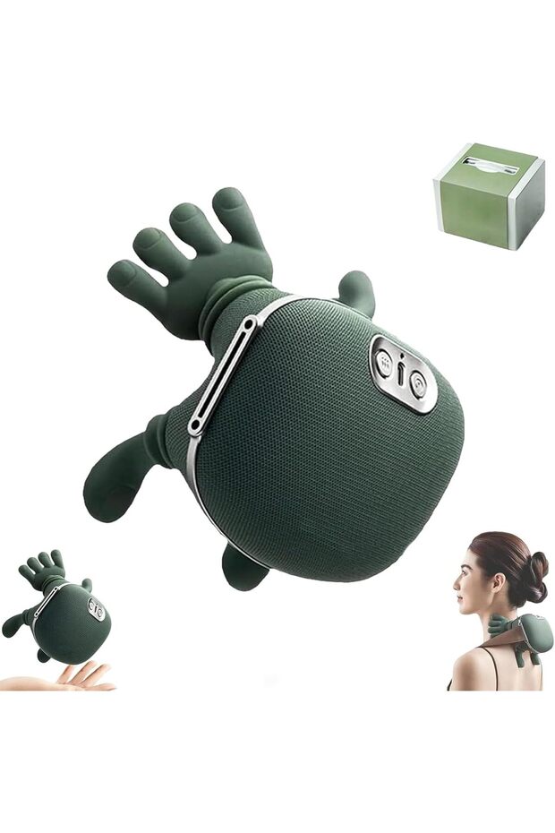 Portable Electric Shoulder–Neck Massager Made with Skin-Friendly Silicone and Adjustable Strap