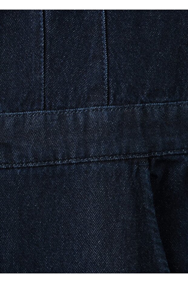 Düğmeli kot tulum - 6