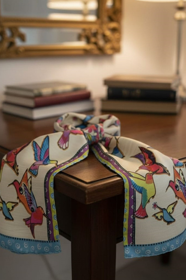 % 100 Ham İpek Fular - 4