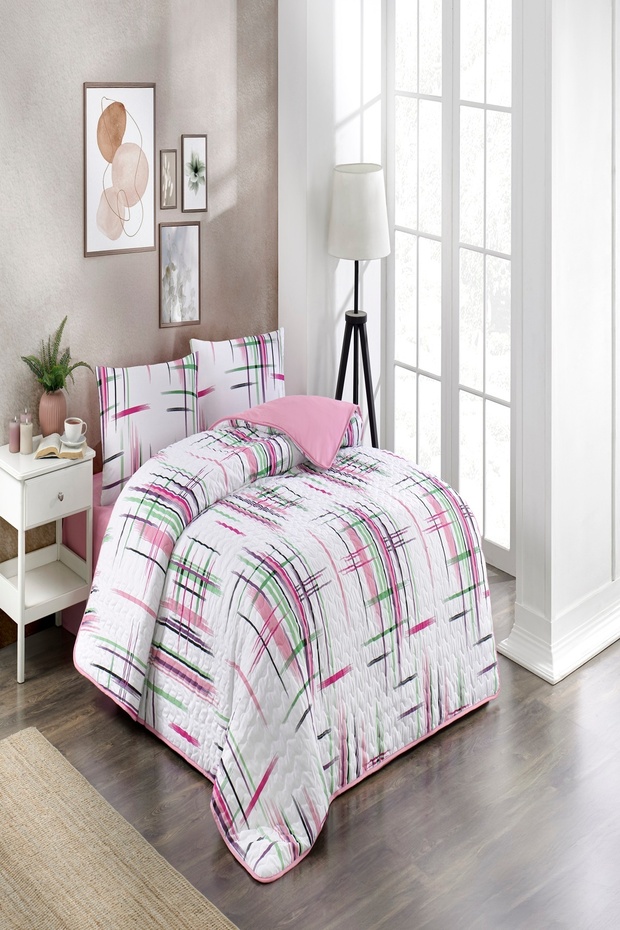Single Person Four Seasons Quilted Duvet Cover Set Style