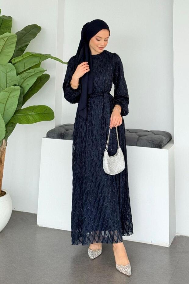 Maysa Evening Dress Navy Blue