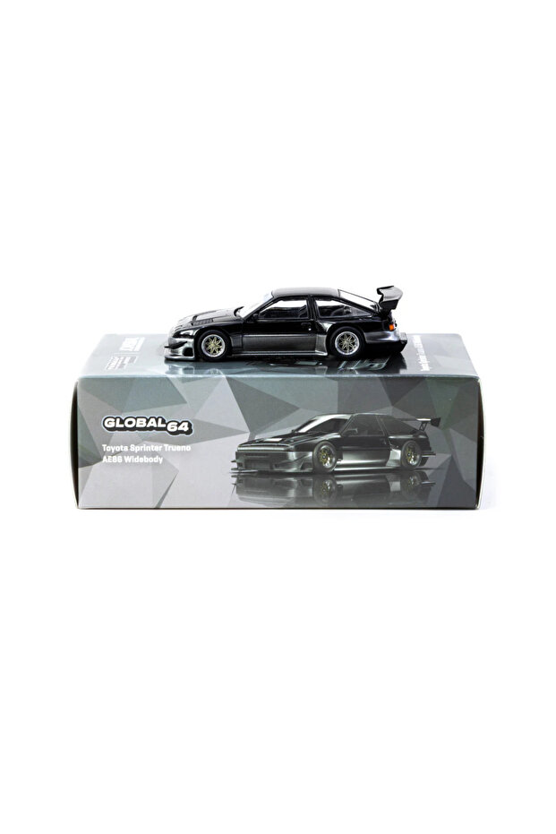 Works 1/64 Toyota Sprinter Trueno Ae86 Widebody Black/Grey - Designed by Jon Sibal - Malaysia
