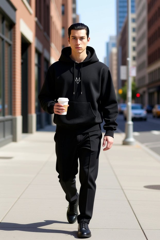 Men's Hooded Standard Sleeve Kangaroo Pocket Sweatshirt Functional Durable Quality Aesthetic